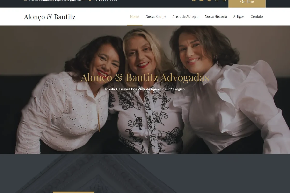 Miniatura do site Alonço e Bautitz Advocacia desenvolvido pela RSulWeb