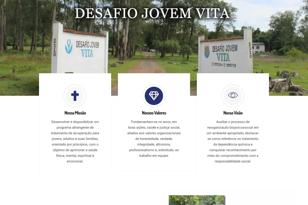 Miniatura do site Centro Vita no portfólio da RSulWeb