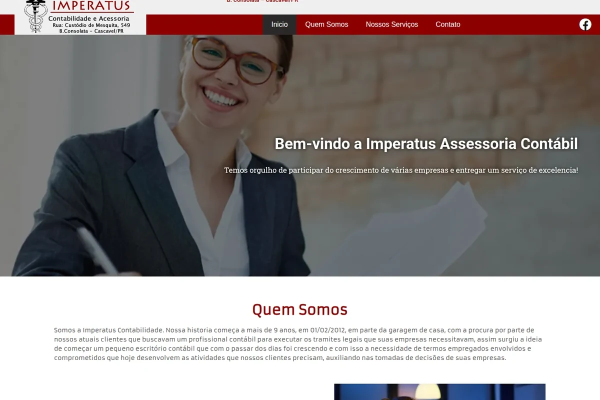 Miniatura do site Imperatus Contabilidade, projeto desenvolvido pela RSulWeb