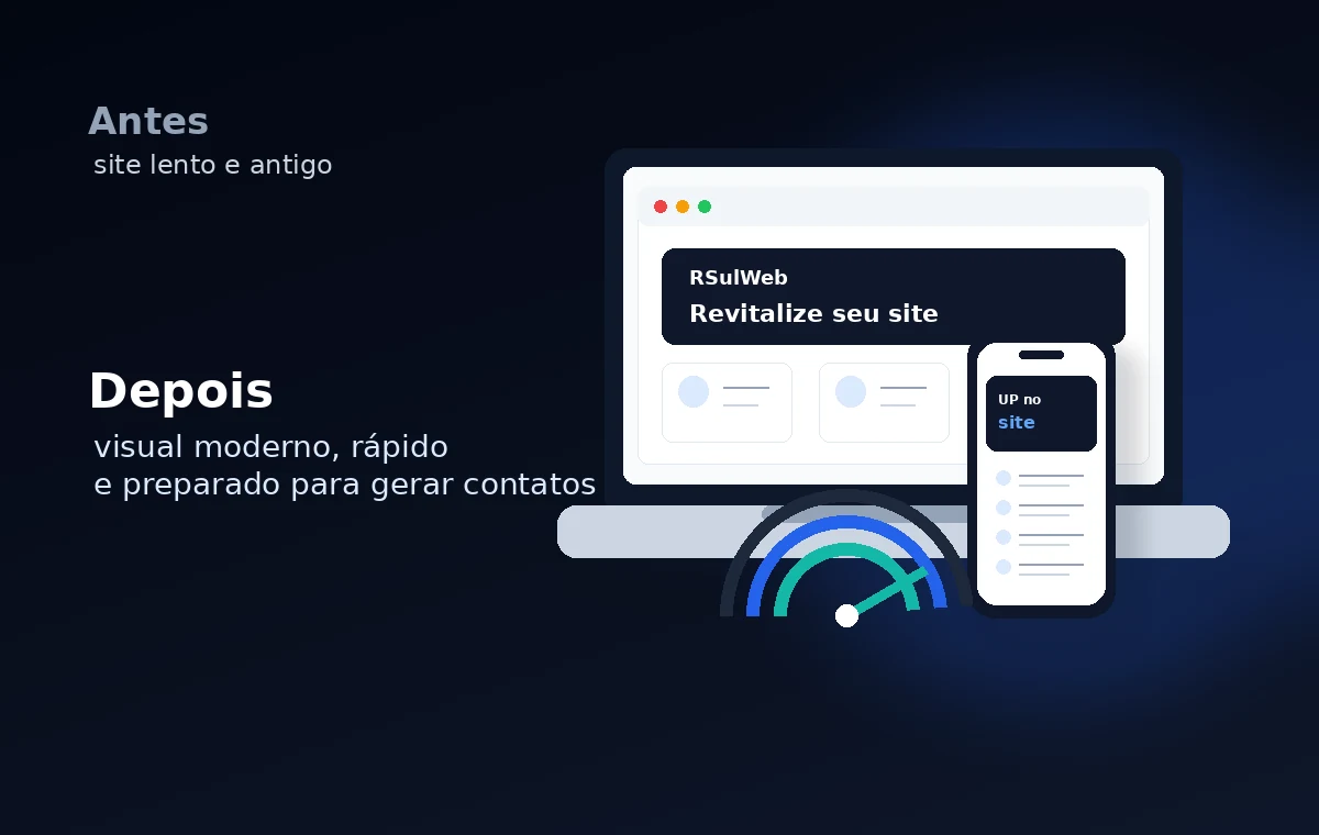 Revitalização de site antigo para visual moderno e melhor performance